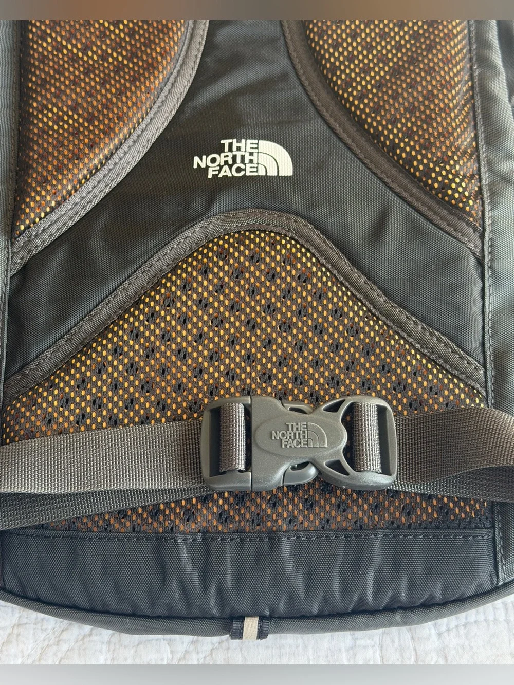 North Face Black Hammerhead Flight Series Backpack Hydration Black Gray Orange